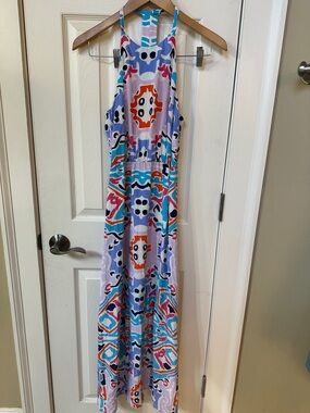Annie Griffin  Long Maxi Floral Dress Boho Chic Cottagecore Flowers Summer
